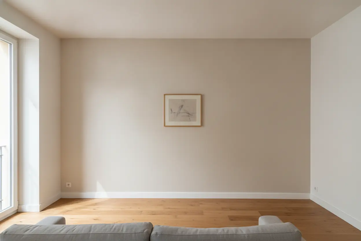 Avant : mur sans unité intérieure avant pose de climatisation à Nîmes