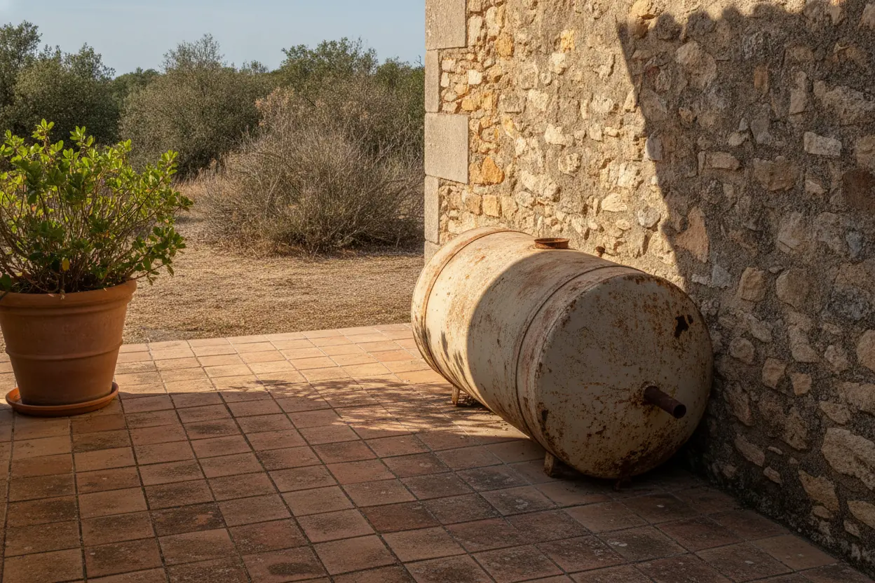 Avant : ancienne chaudière avant installation d'une pompe à chaleur à Nîmes