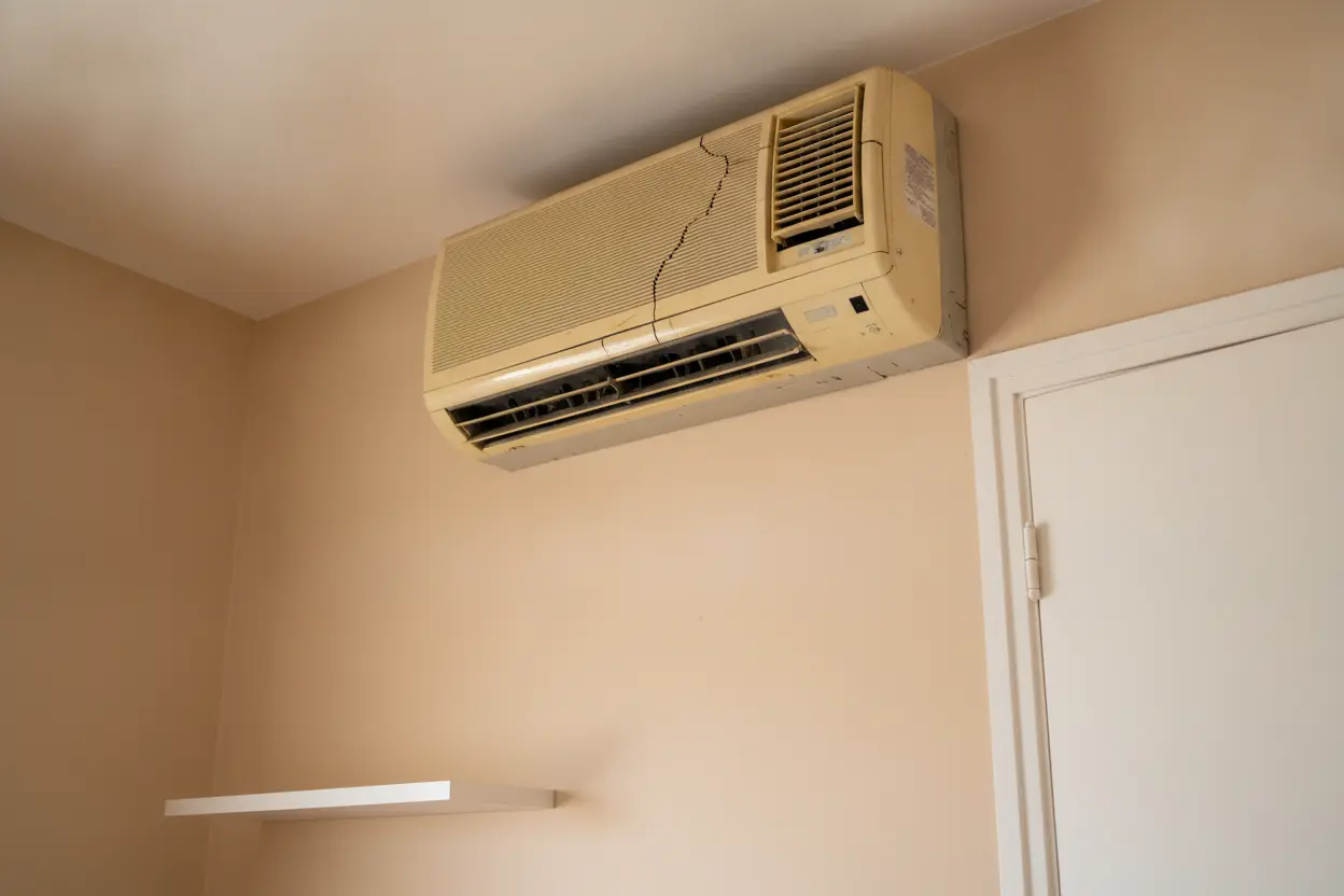 Avant pose de climatisation dans une maison du centre village de Manduel